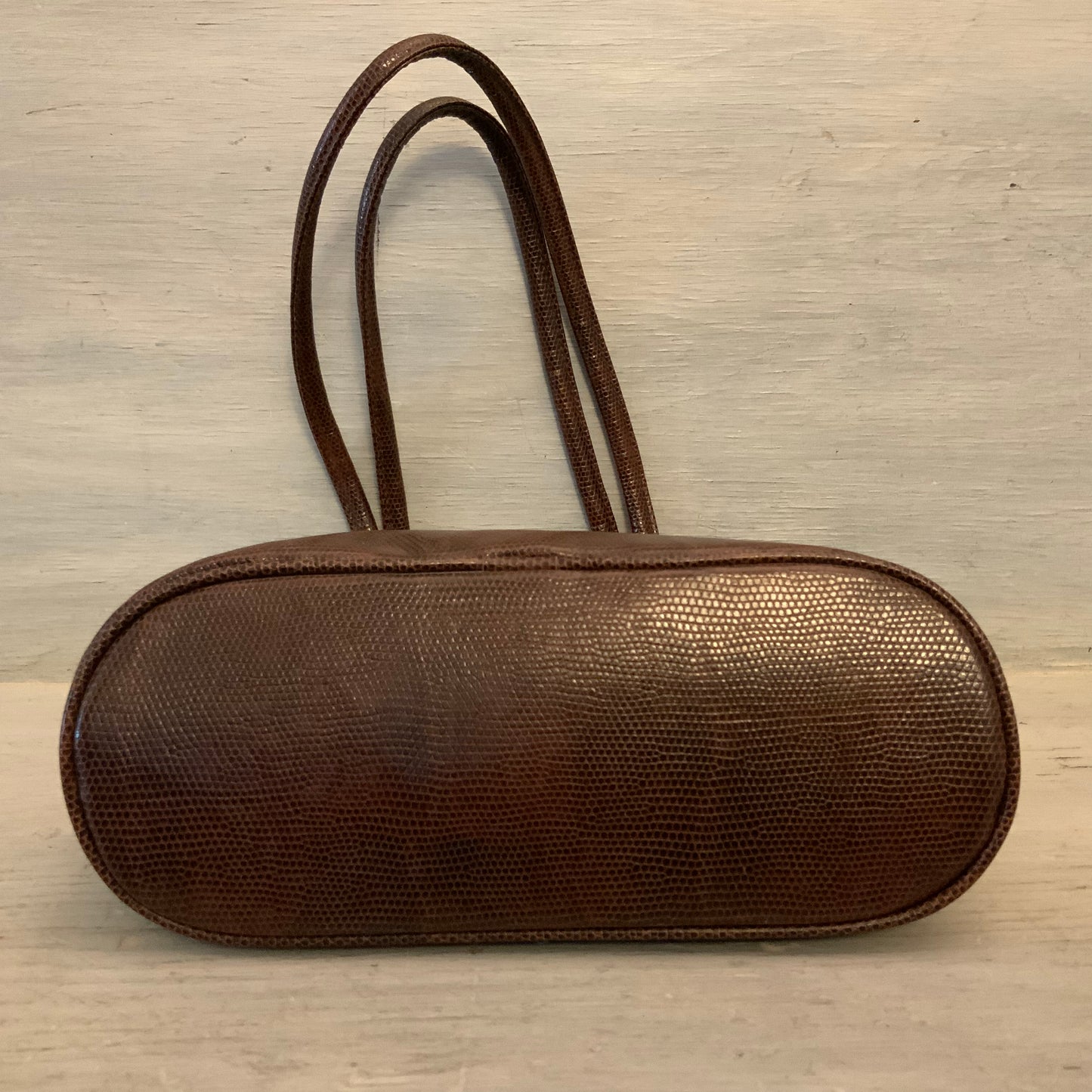 Bueno Brown Faux Leather Snakeskin Shoulder Bag Purse Good Condition
