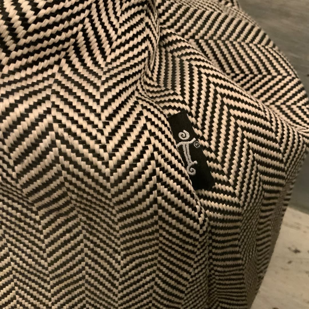 Initials, Inc Extra Large Chevron Tweed Overnight Weekender Travel Tote Bag Good Condition