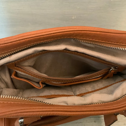 Michael Kors Brown Faux Leather Handbag Purse Good Condition