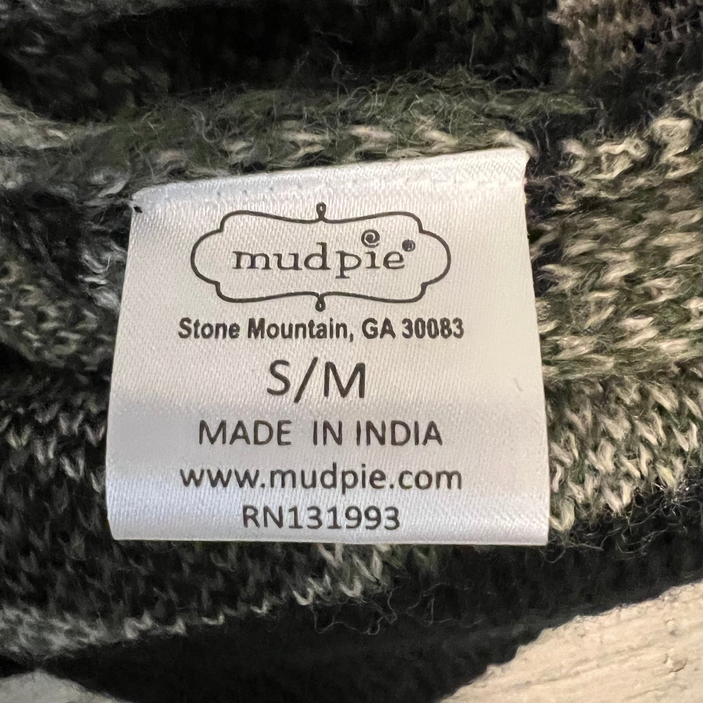 Mudpie Tan Black Khaki Green Camo Cardigan Sweater Size S/M Good Condition
