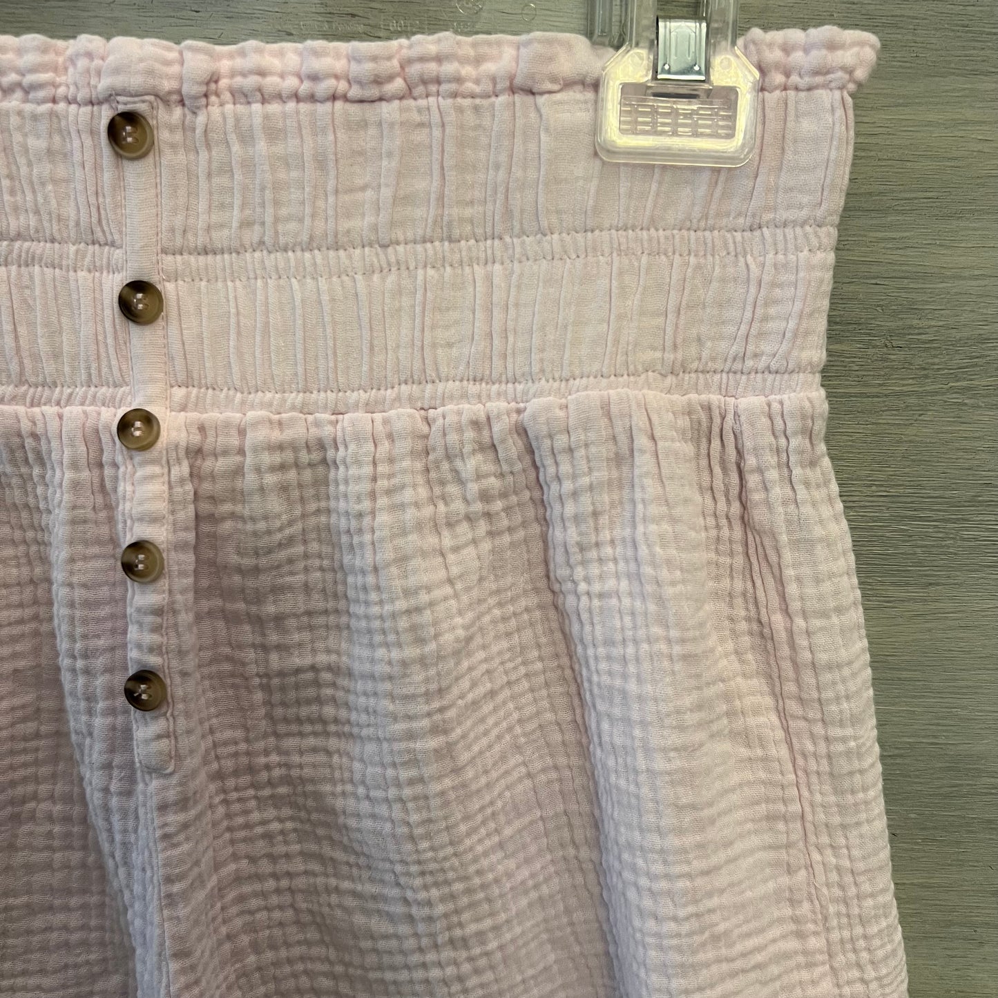 Simply Southern 100% Cotton Pale Pink Muslin High Waist Shorts Size Small/Medium Good Condition