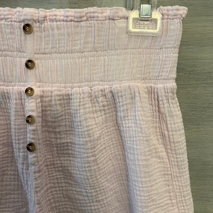 Simply Southern 100% Cotton Pale Pink Muslin High Waist Shorts Size Small/Medium Good Condition