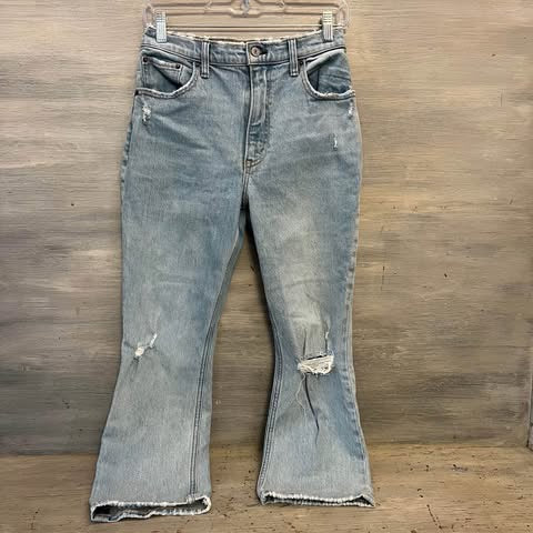 Abercrombie & Fitch Kick Flare Ultra High Rise Light Wash Jeans Size 28" Good Condition