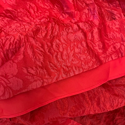 BCBGMaxazria Strapless Red Shimmer Embossed Flower Mini Dress Size 8 New with Tags