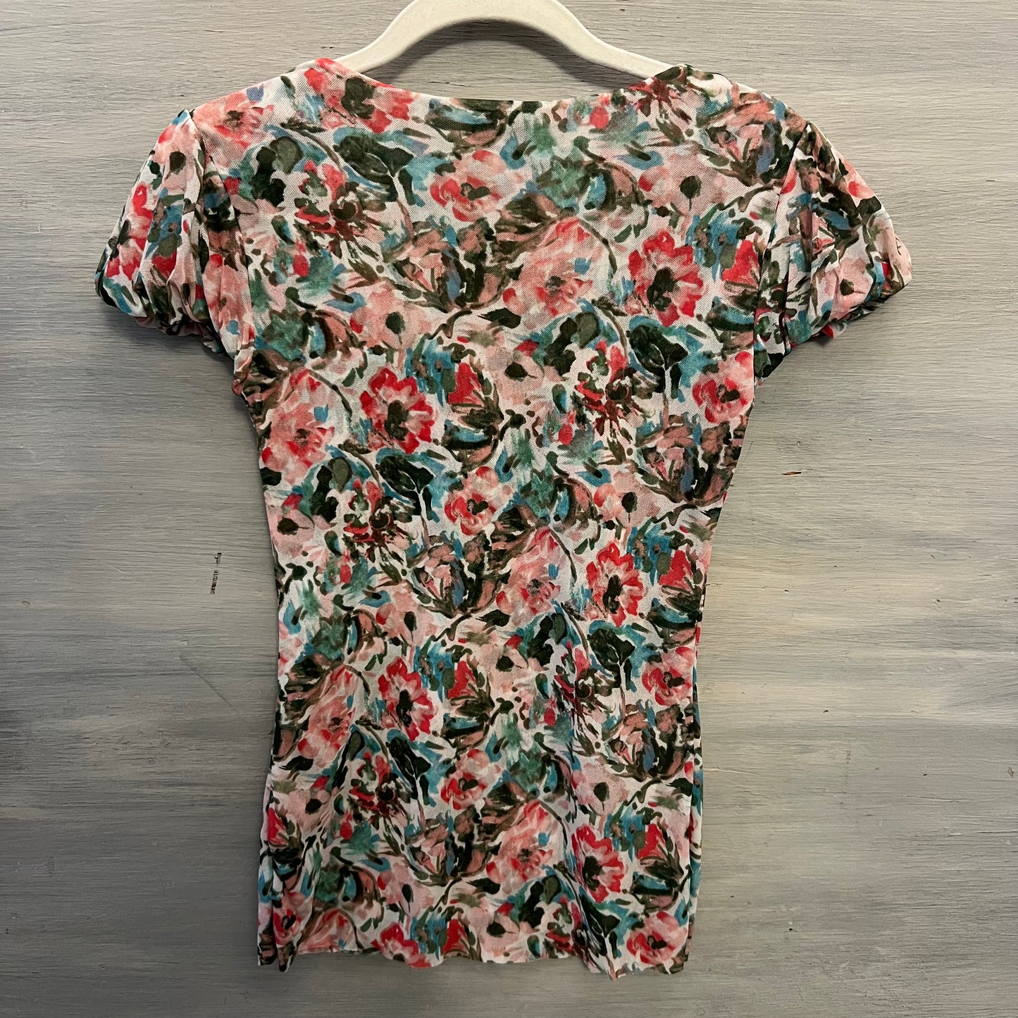 Ann Taylor LOFT Pastel Floral Babydoll Blouse Size XS Good Condition