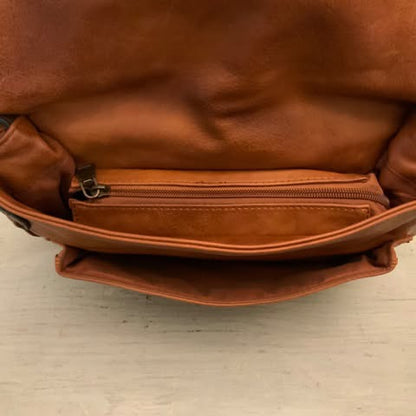 ChillX Brown Faux Leather Hobo Shoulder Bag Purse Good Condition