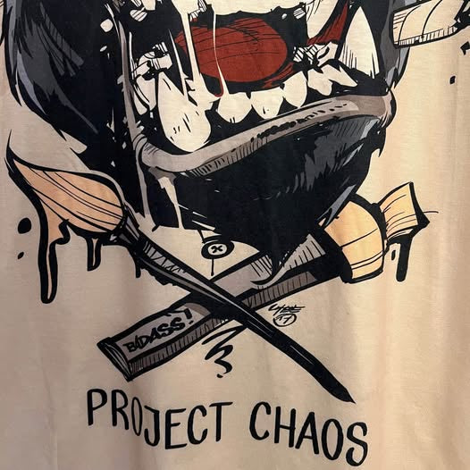 Project Chaos Badass Gorilla Artist Graphic T Shirt XL Like New