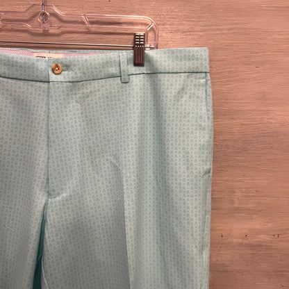 Peter Millar Mint Skull Print Chino Golf Shorts Size 38 Like New