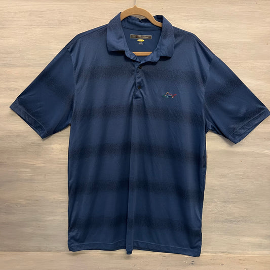 Greg Norman Navy Blue Black Play Dry Polo Golf Shirt XLarge Like New
