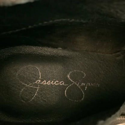 Jessica Simpson Black Suede Wedge Booties Size 5 Good Condition