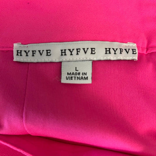 HYFVE Hot Pink Scalloped Mini Skirt Size Large Good Condition