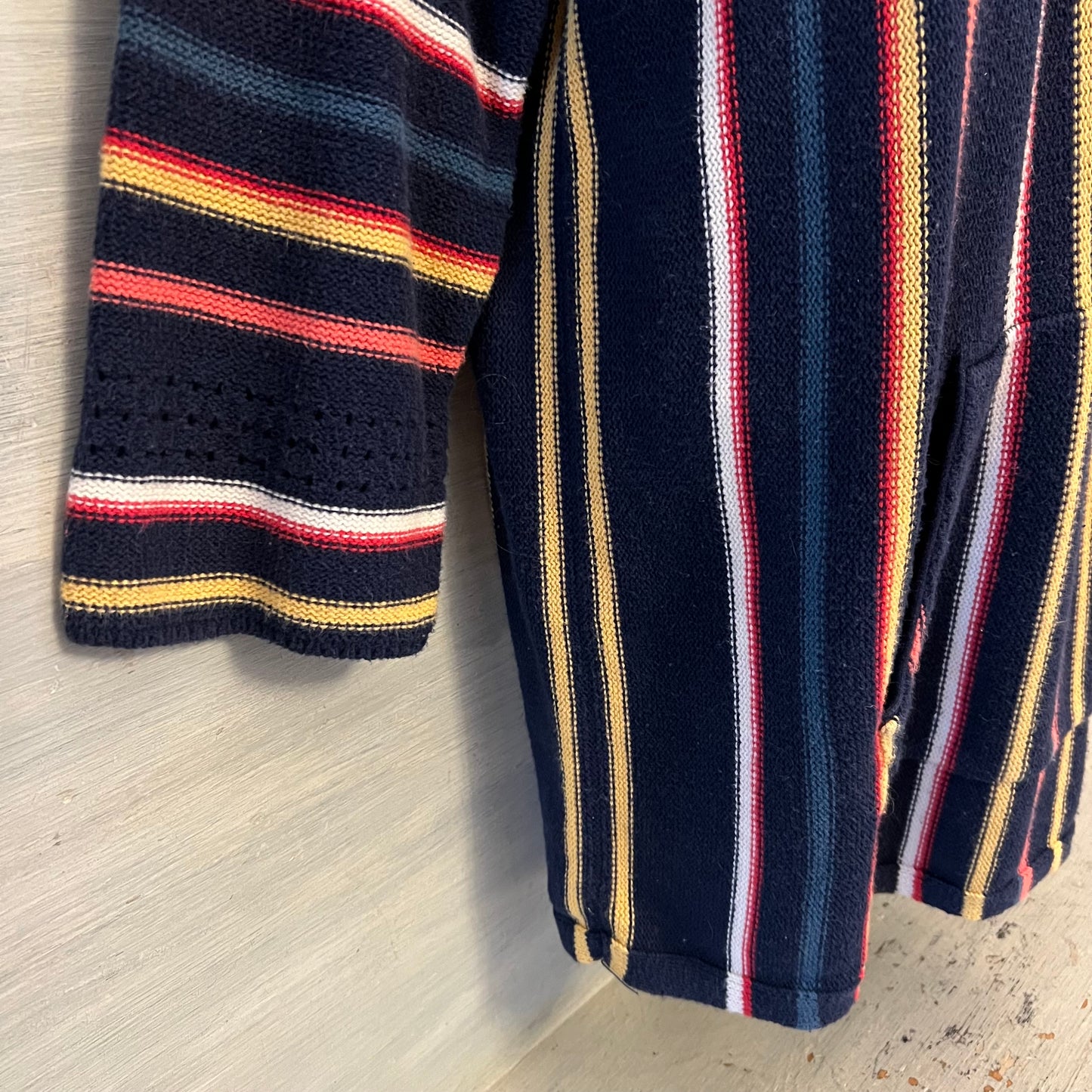 Natural Reflections 100% Cotton Stripe Oversized Hoodie Sweater Size Medium Good Condition