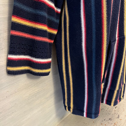 Natural Reflections 100% Cotton Stripe Oversized Hoodie Sweater Size Medium Good Condition