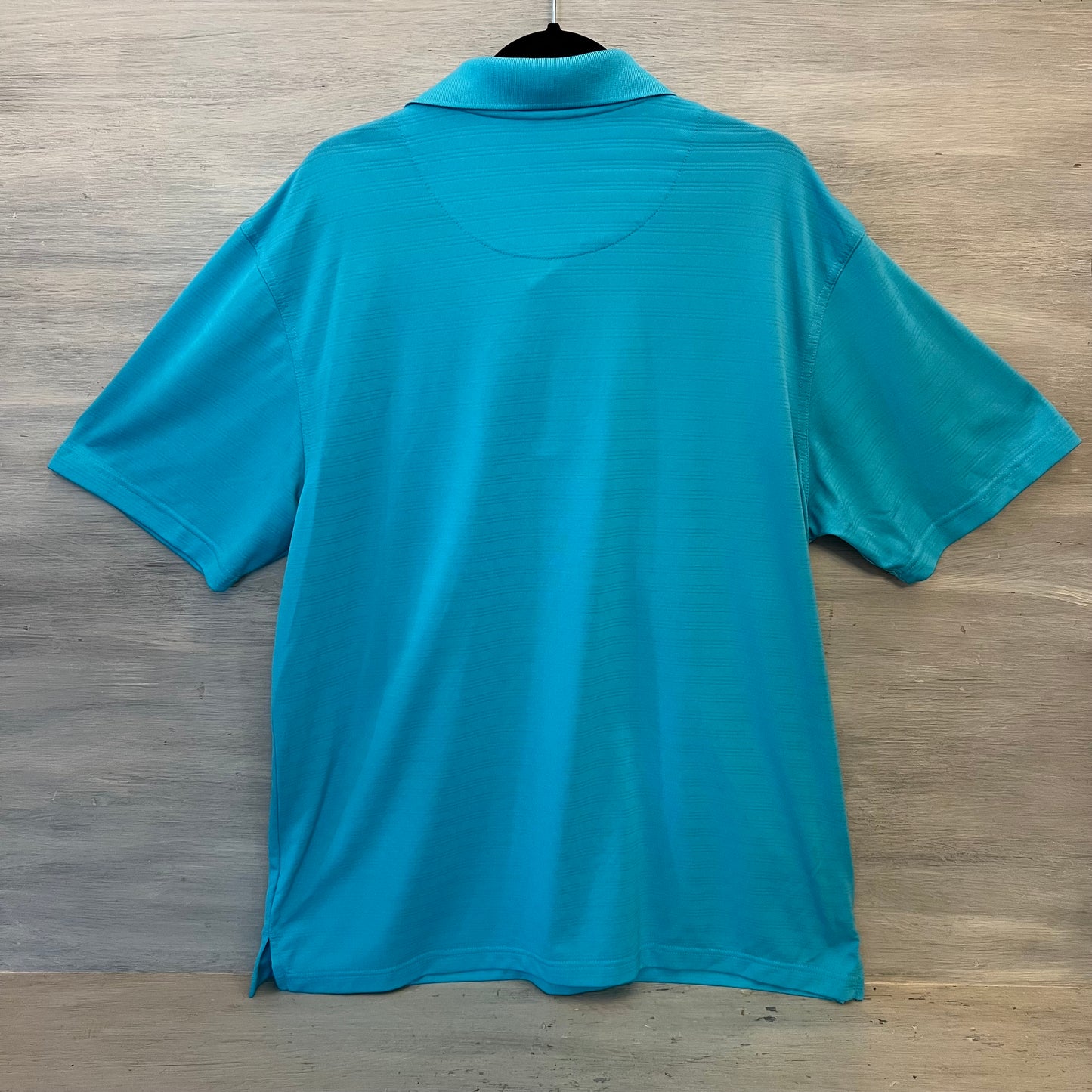 Pro Tour Cool Play Aqua Blue Men's Short Sleeve Polo Shirt Size XL Good Condition