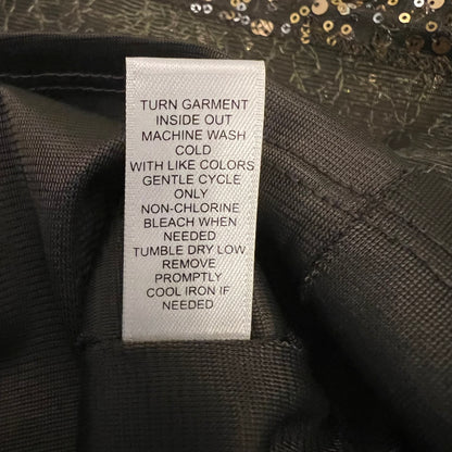 Cato Gold Silver Sequined Crop Top Blouse Size XL Like New