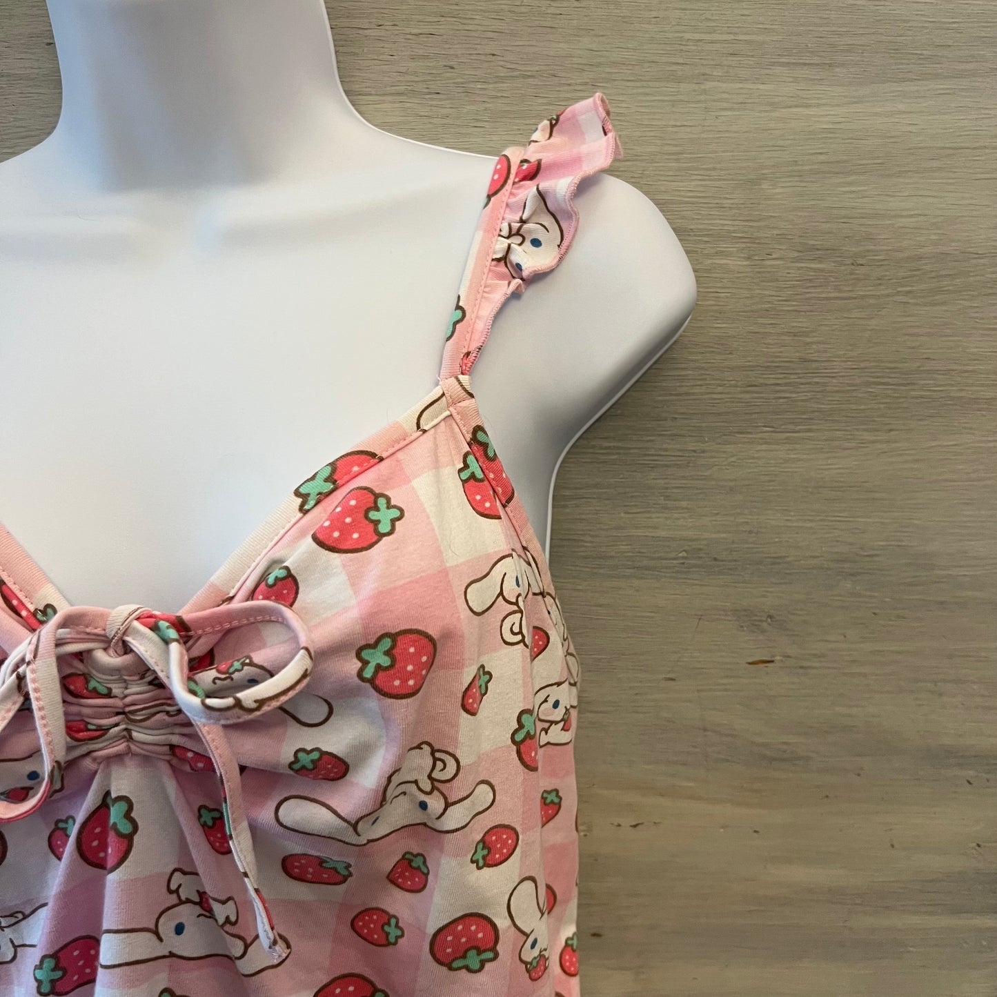 Cinnamoroll by Sanrio 95% Cotton Graphic Print BabydollTank Top Size 2XL Good Condition