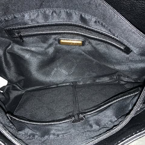 Rosetti Black Faux Leather Shoulder Bag Purse Gold Hardware Like New