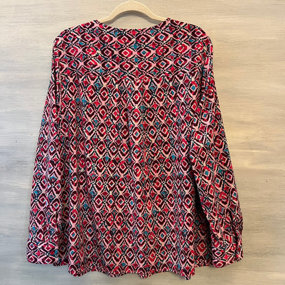 Lane Bryant Geometric Abstract Print Lightweight Tunic Top Blouse Size 18/20 Good Condition