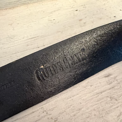 Guide Gear Genuine Black Leather Embossed Weave Pattern Belt 42” Good Condition