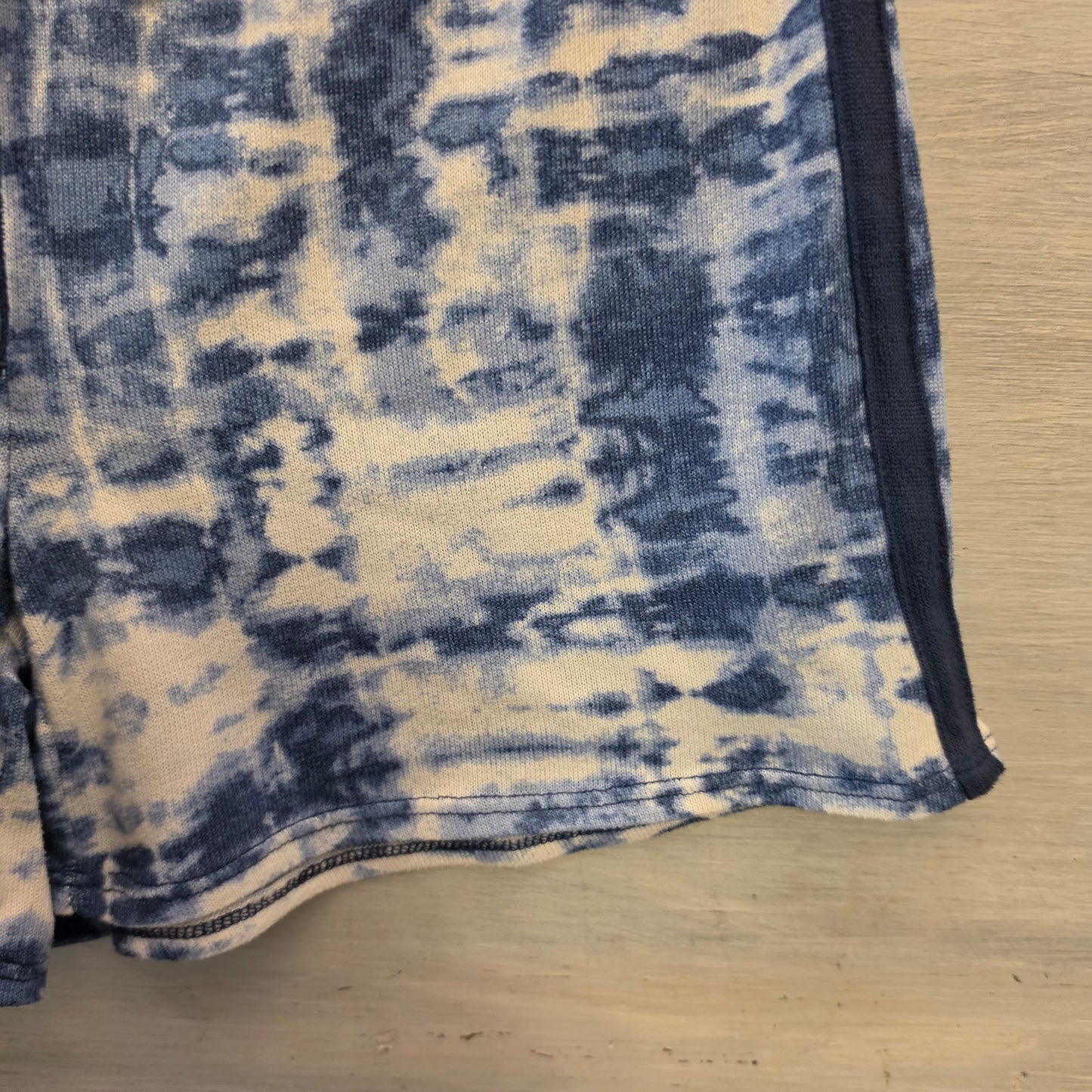 Lucky Brand Blue/White Knit Tie Dye Tank Top & Shorts Pajama Lounge Set Size Small Good Condition