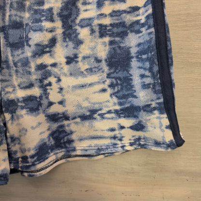 Lucky Brand Blue/White Knit Tie Dye Tank Top & Shorts Pajama Lounge Set Size Small Good Condition