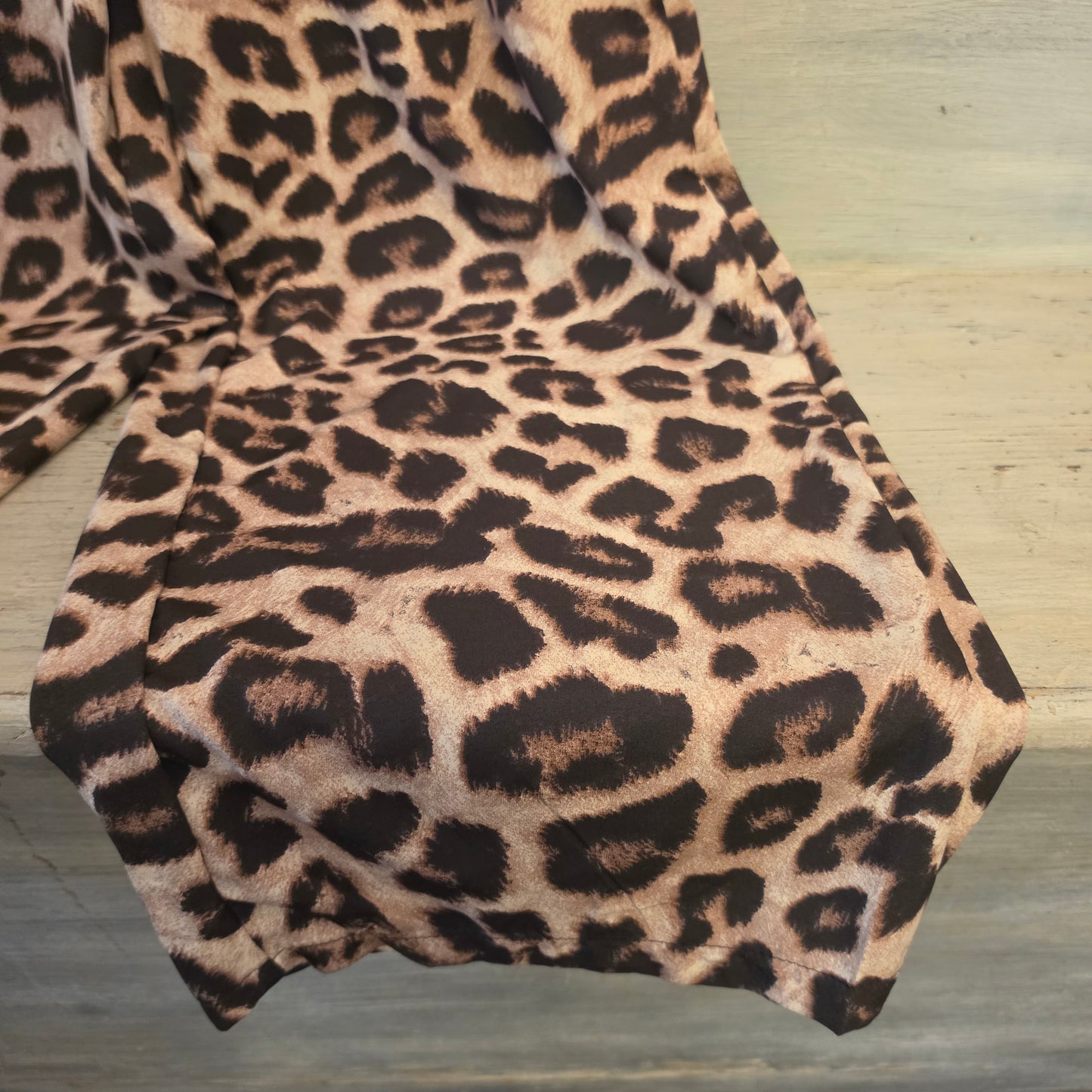 Shein Curve Strapless Leopard Print Wide Leg Jumpsuit Size 1X Good Condition