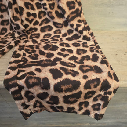 Shein Curve Strapless Leopard Print Wide Leg Jumpsuit Size 1X Good Condition