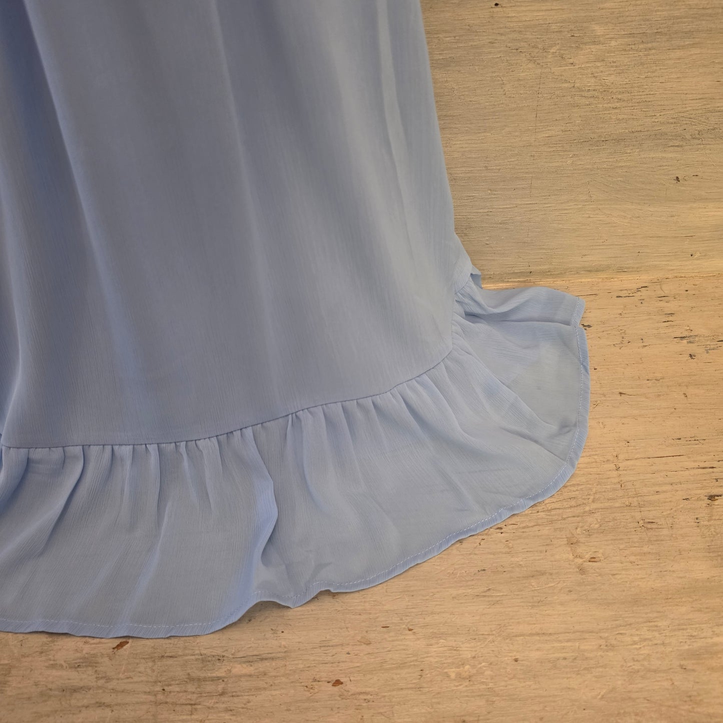 Dokotoo Baby Blue Romantic Open Tie Back Aline Mini Dress Size Large Good Condition