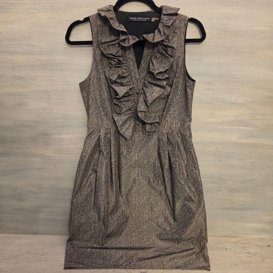 Marc New York Muted Leopard Print Sleeveless Knee Length Dress Size 6 Good Condition