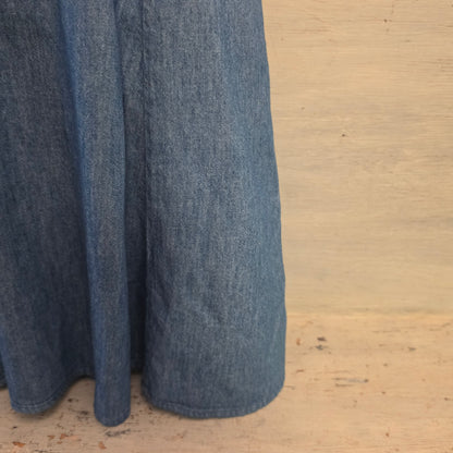 Old Navy 100% Cotton Denim Sleeveless Fit & Flare Mini Dress Size Medium Good Condition