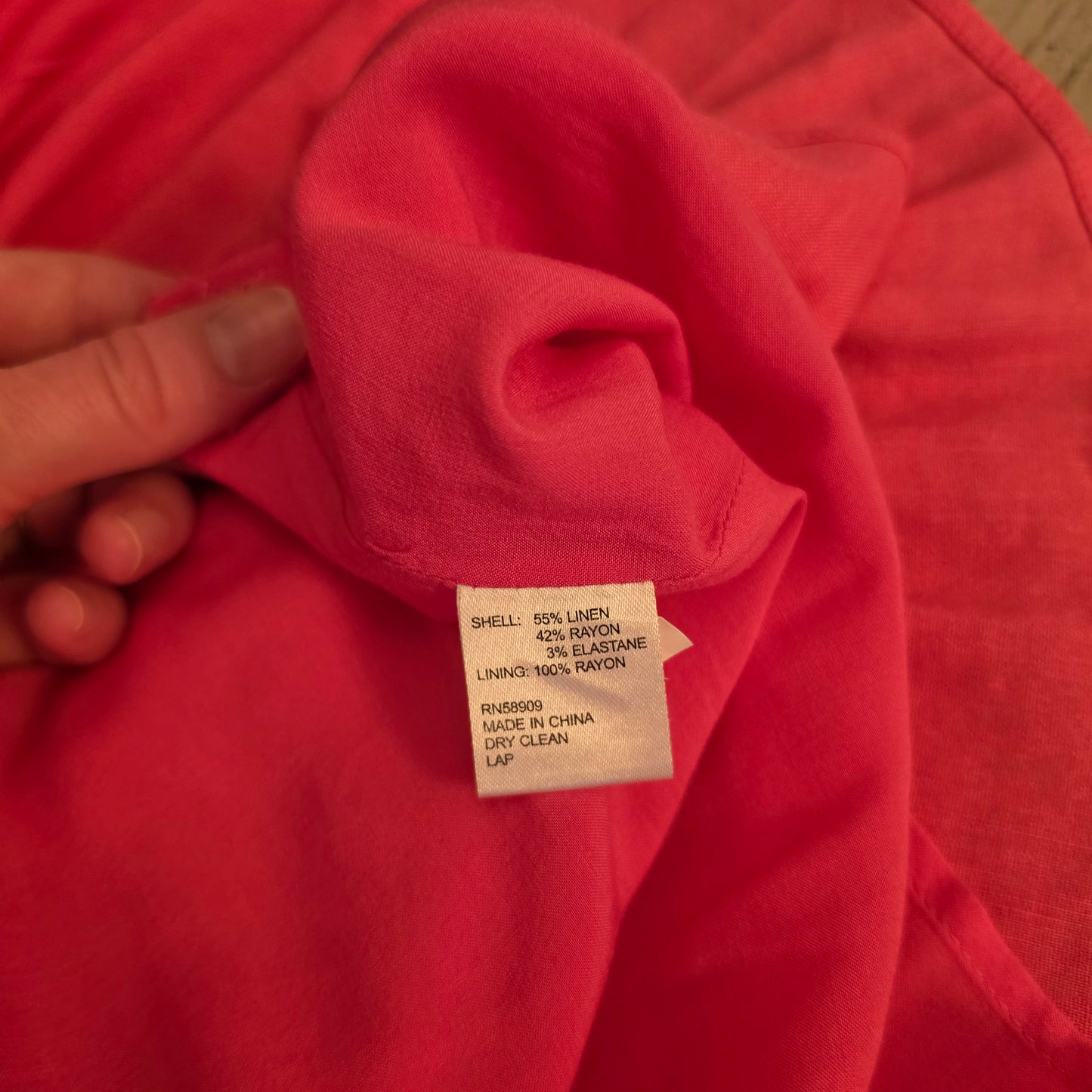 Antonio Melani Fuchsia Pink Vneck Aline Tiered Hem Knee Length Dress Size XL Good Condition