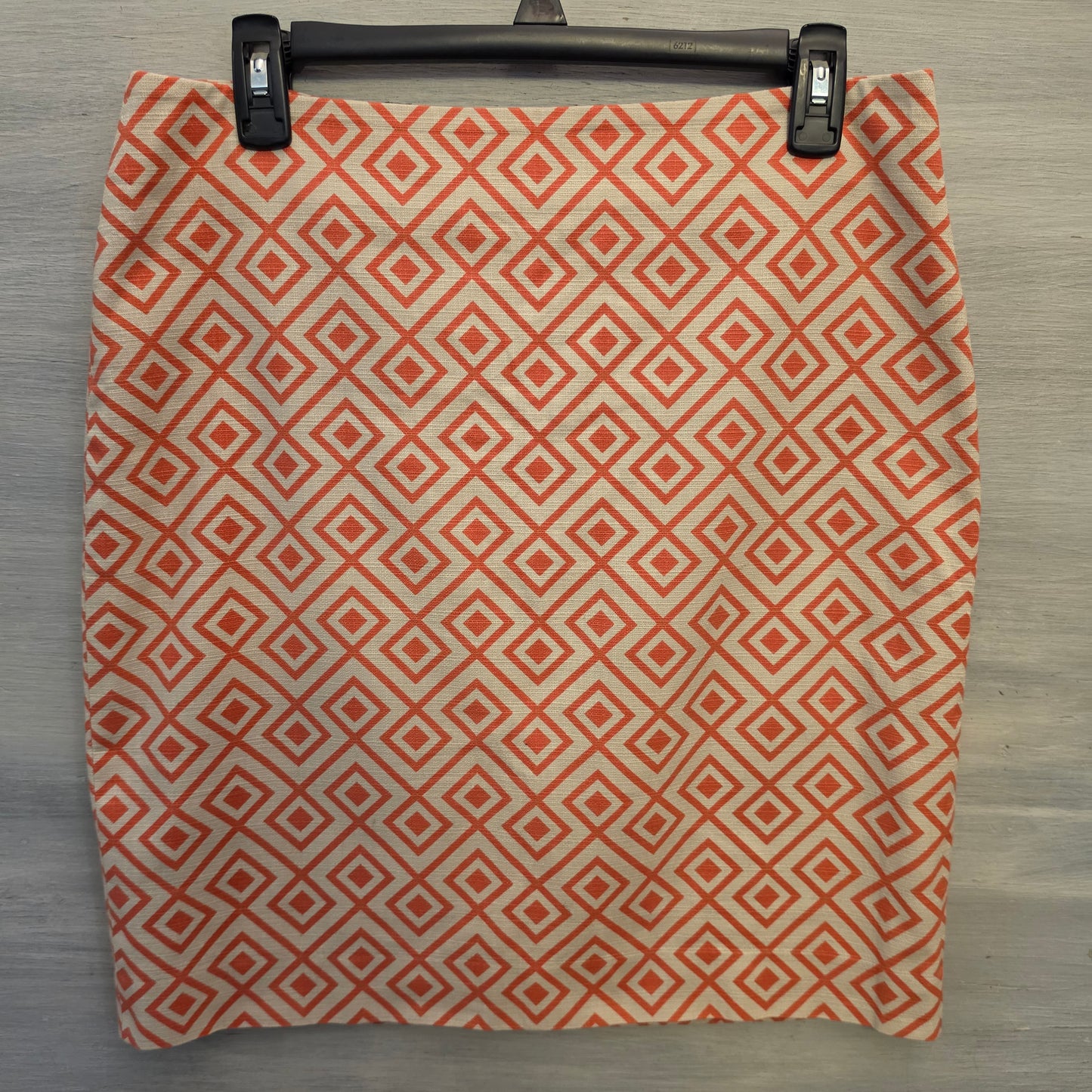 Ann Taylor 98% Cotton Abstract Geometric Print Tailored Mini Skirt Size 8 Good Condition