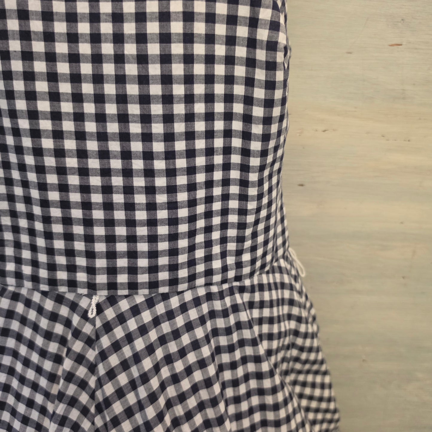 Eliza J Black White Buffalo Check Sleeveless Retro Style Midi Dress Size 10 Good Conditon
