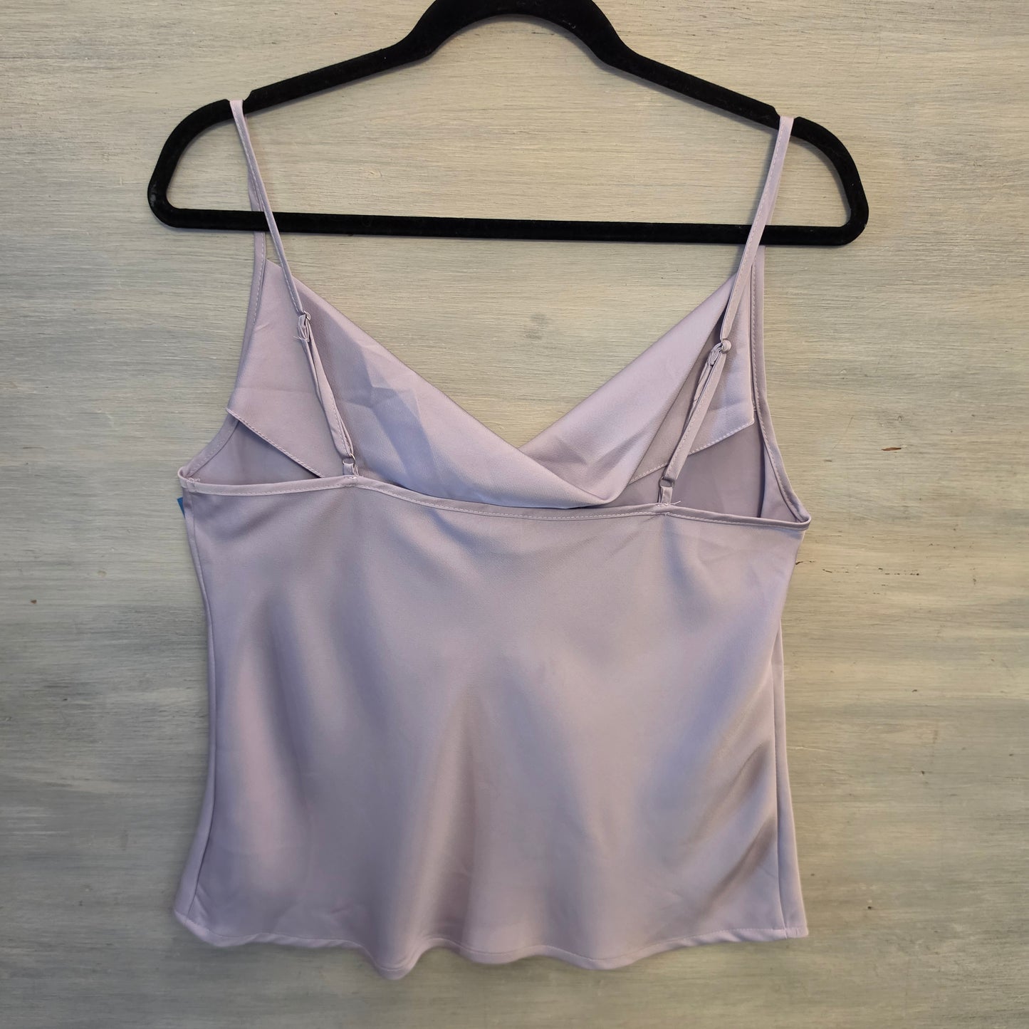 Shein Lavender Satiny Cowl Neck Spaghetti Strap Camisole Tank Blouse Size Large New with Tags