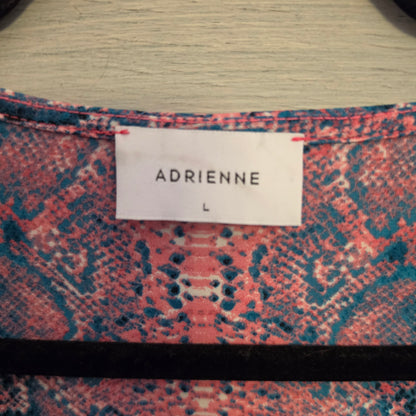 Adrienne Multicolor Snakeskin Print Duster Kimono Coverup Size Medium Like New