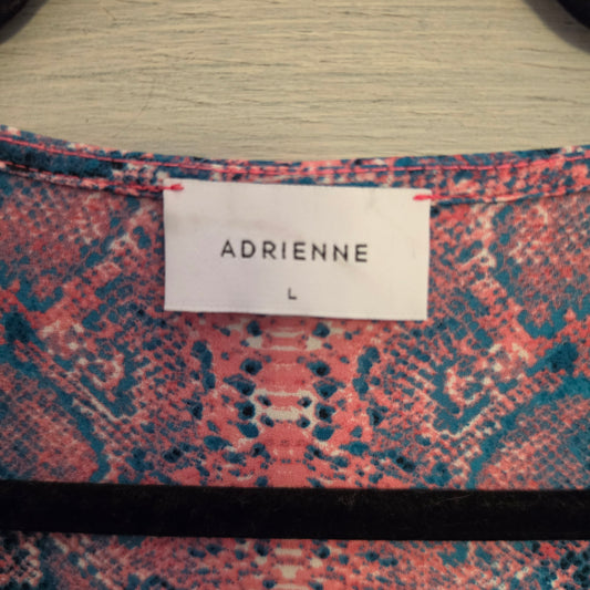 Adrienne Multicolor Snakeskin Print Duster Kimono Coverup Size Medium Like New