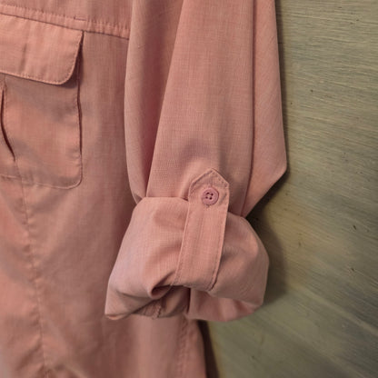 Magellan Outdoors Pink Classic Fit Fish Gear Button Down Shirt Size XXL Good Condition