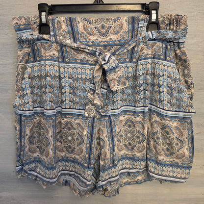 One5One Bohemian Paisley Print Multicolor Tie Waist Flowy Shorts Size Small Good Condition