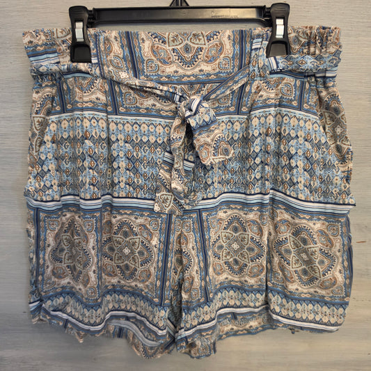 One5One Bohemian Paisley Print Multicolor Tie Waist Flowy Shorts Size Small Good Condition