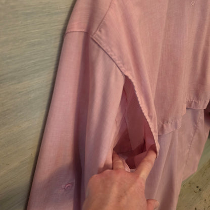 Magellan Outdoors Pink Classic Fit Fish Gear Button Down Shirt Size XXL Good Condition