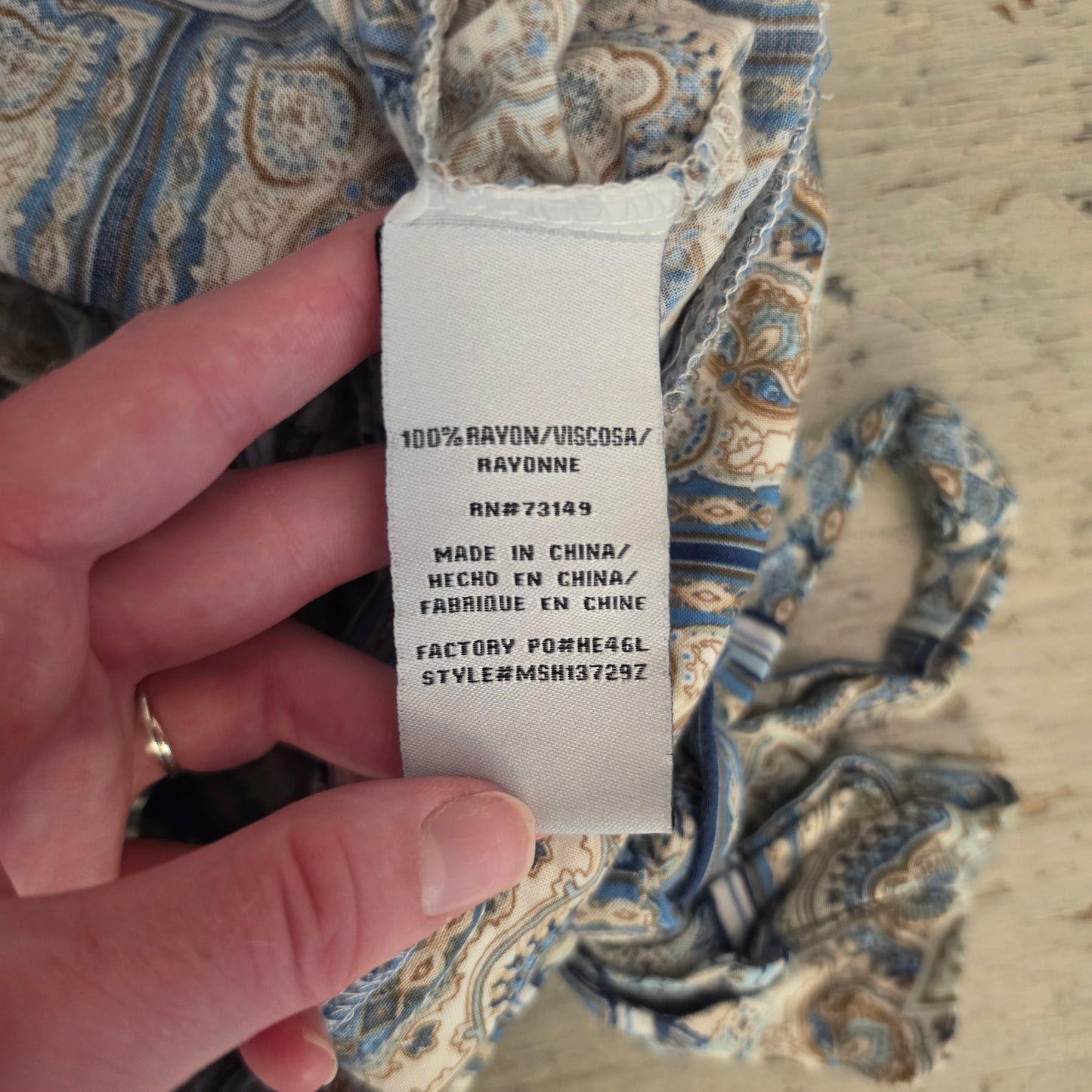 One5One Bohemian Paisley Print Multicolor Tie Waist Flowy Shorts Size Small Good Condition