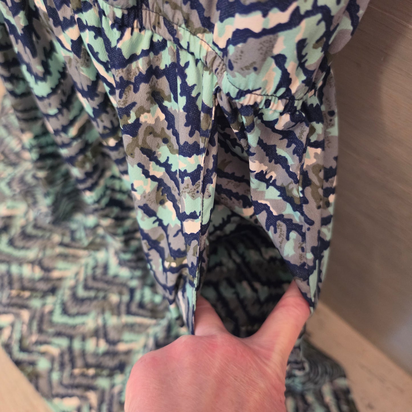 Speed Control Multicolor Abstract Zig Zag Chevron Print Knee Length Dress Size 2X Good Condition