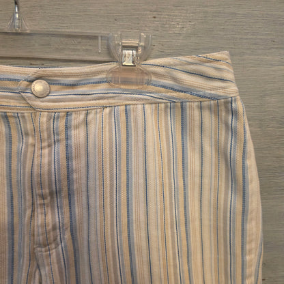 Liz Claiborne Jeans 100% Cotton Audra Pinstripe Bermuda Shorts Size 8 Good Condition