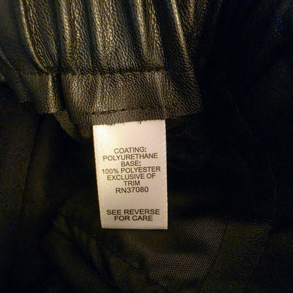 Cato Black Faux Leather Tie Waist Bermuda Fashion Shorts Size 18/20W Good Condition