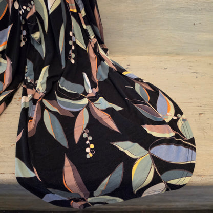 Lascana Colorful Abstract Floral Print Strapless Tie Waist Jumpsuit Size 12 Good Condition