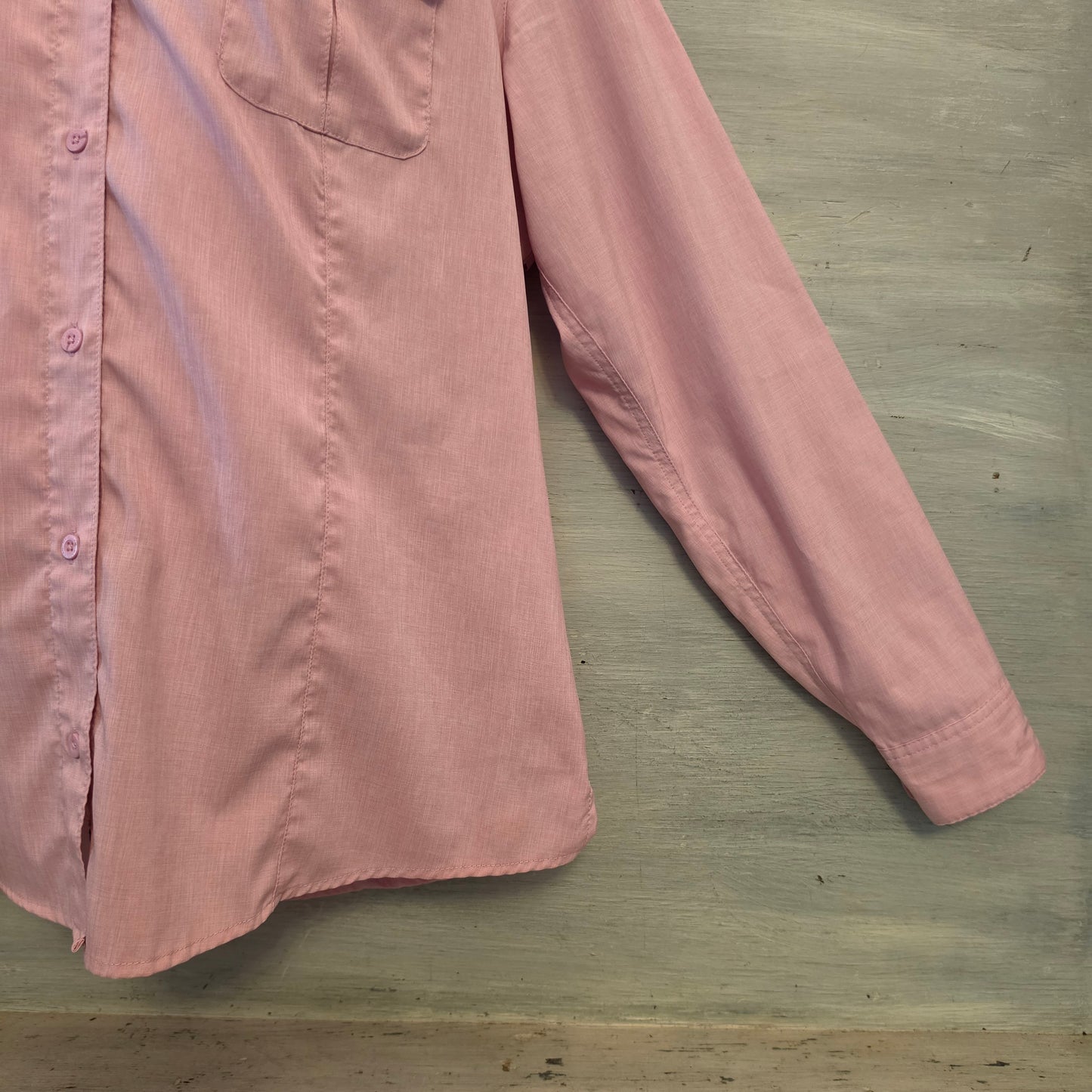 Magellan Outdoors Pink Classic Fit Fish Gear Button Down Shirt Size XXL Good Condition