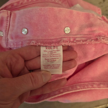 No Boundaries 99% Cotton Denim Bib Style Shortalls Size 3XL New with Tags