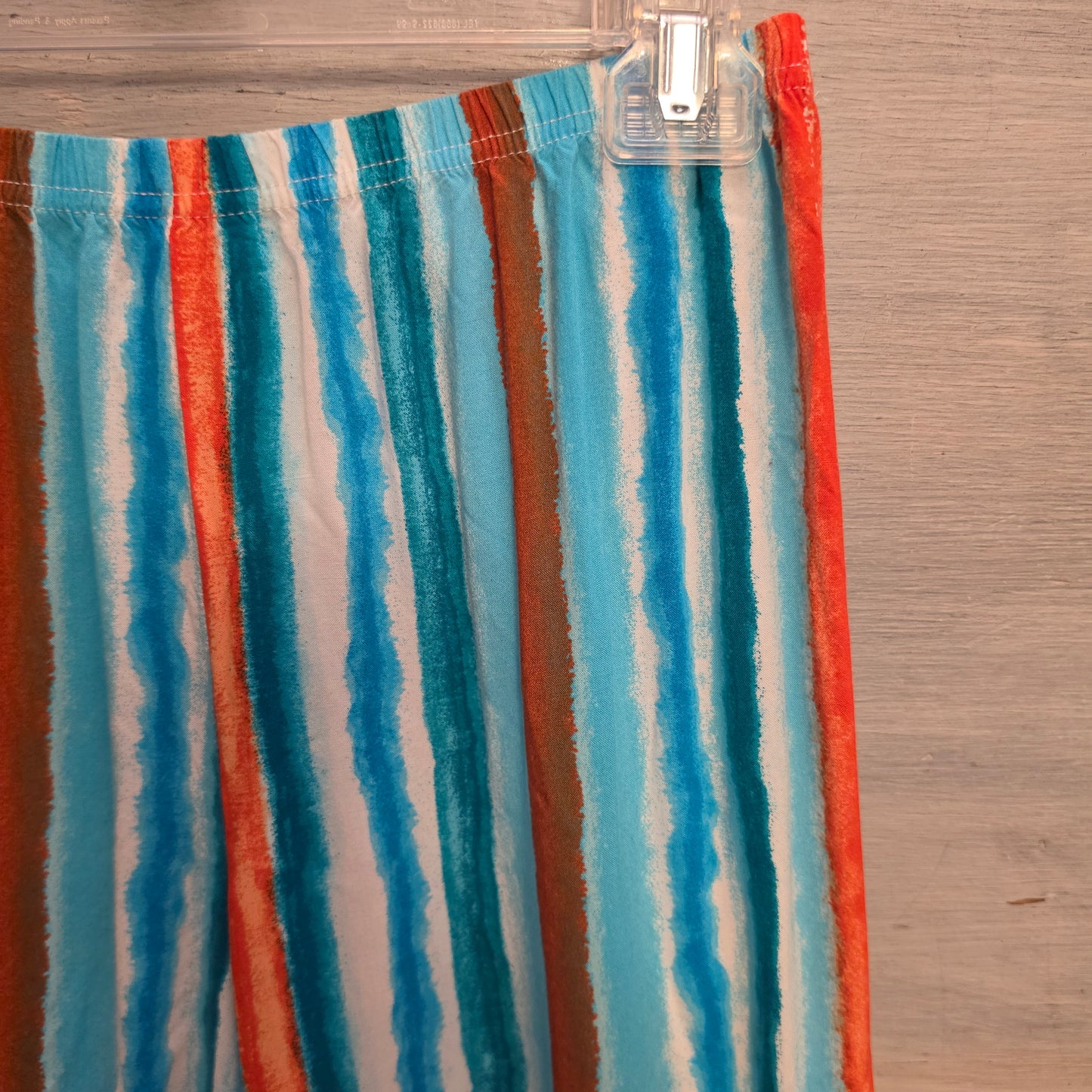 Zac & Rachel Colorful Vertical Striped High Waist Wide Leg Pants Size Medium Good Condition