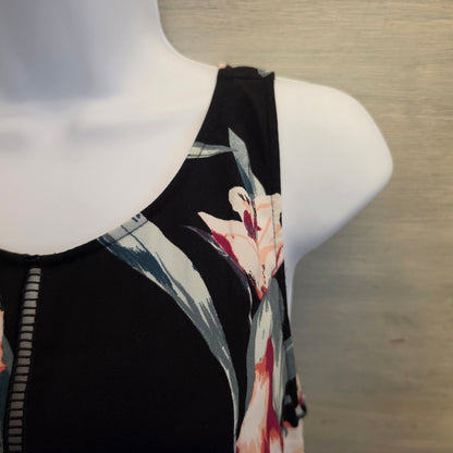 Leith Multicolor Floral Print Sleeveless Romper Size Medium Good Condition