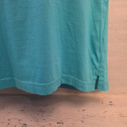 Greg Norman 100% Cotton Teal Crew Neck Tshirt Size Large Good Condition